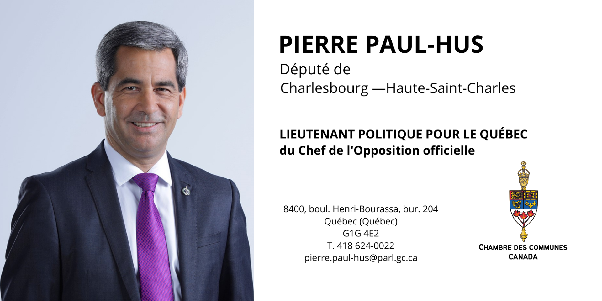 Pierre Paul-Hus, Député fédéral de Charlesbourg-Haute-St-Charles