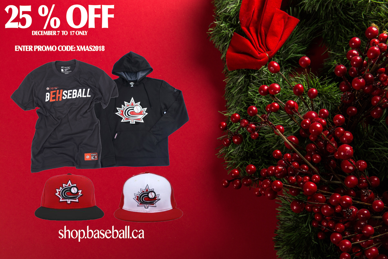 Baseball Canada Merchandise now 25% off!