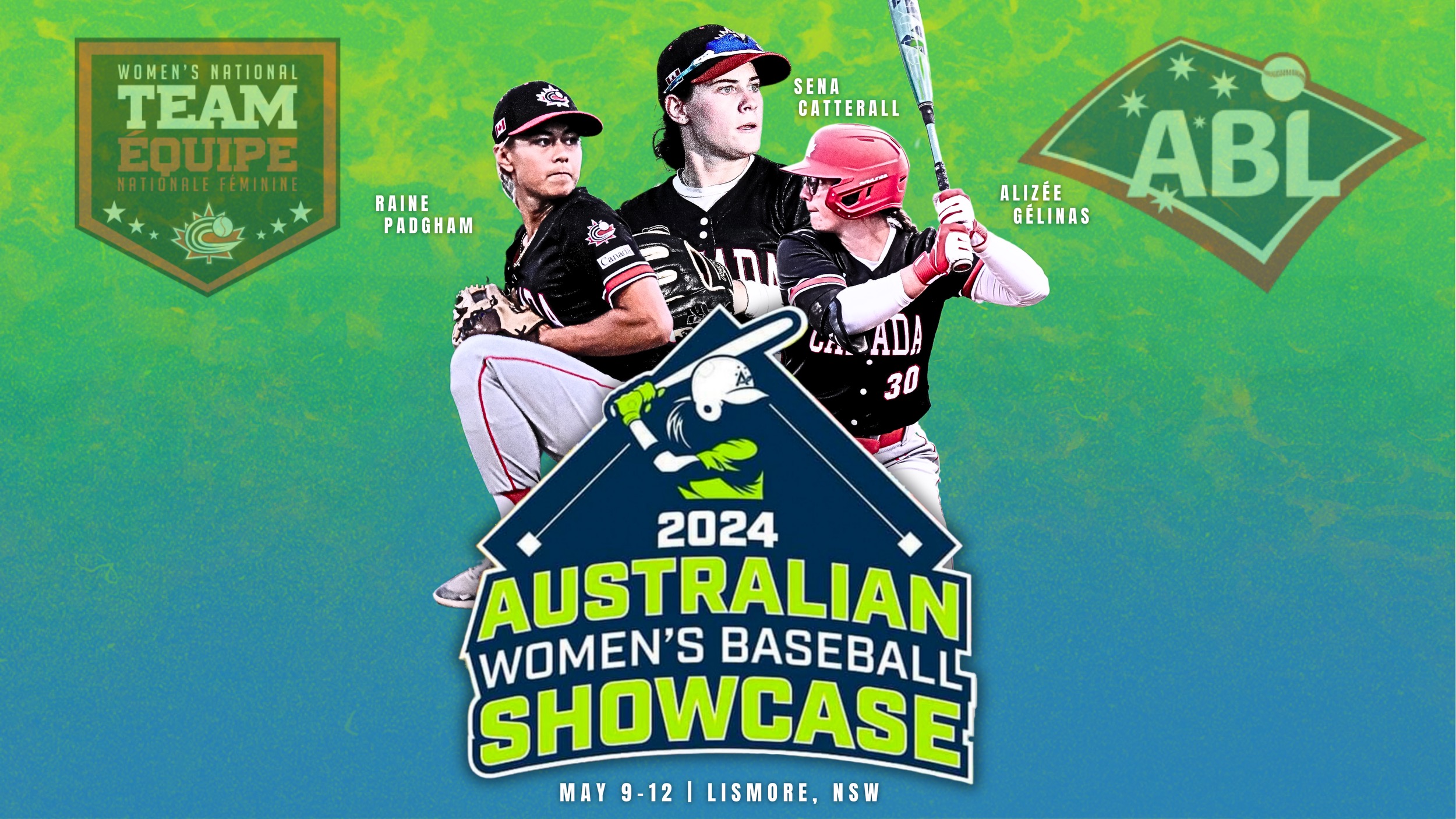 Catterall, Gélinas et Padgham participeront au Showcase du baseball féminin de l'Australie