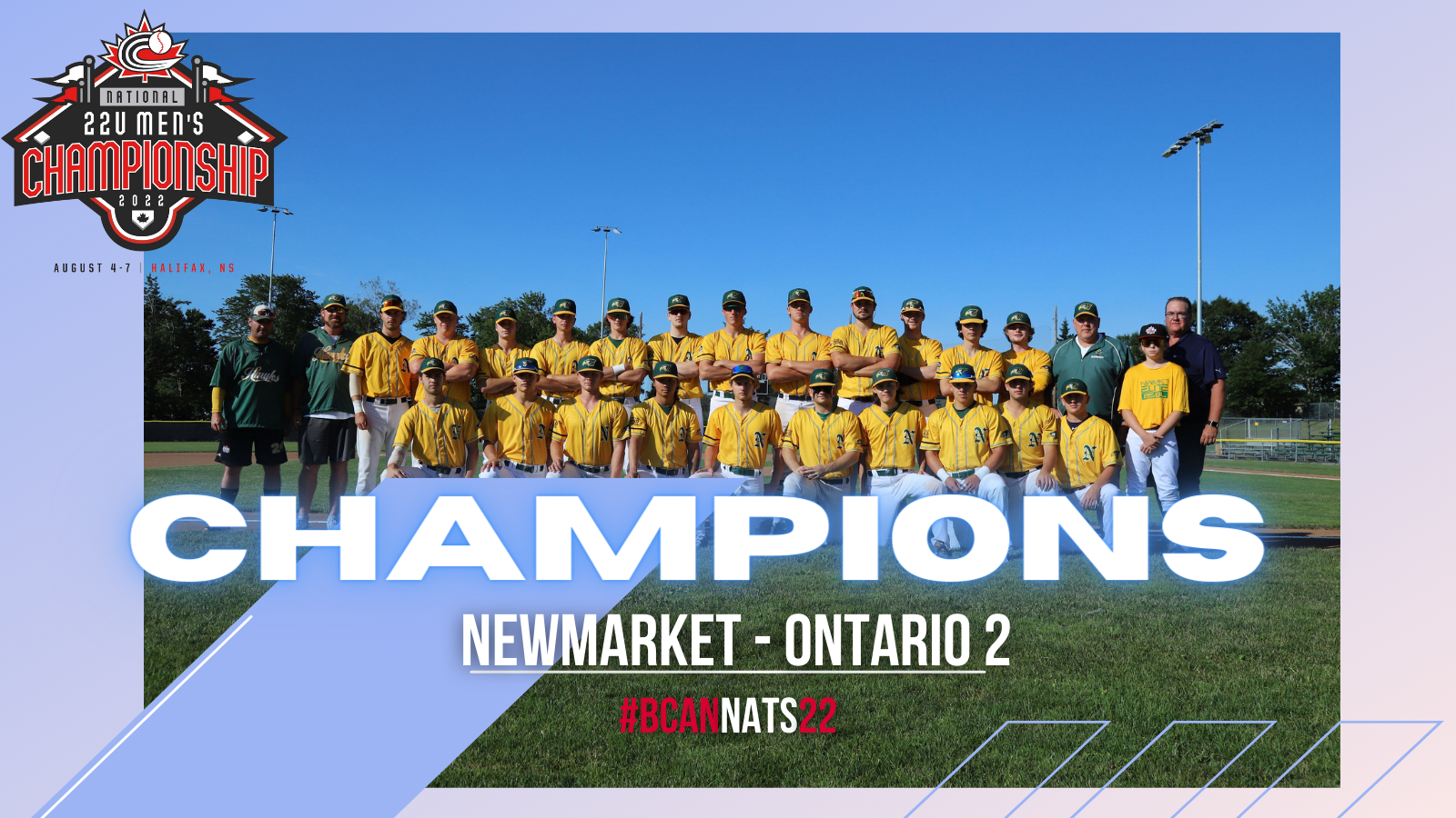 Championnats canadiens : Newmarket remporte le titre chez les hommes 22U
