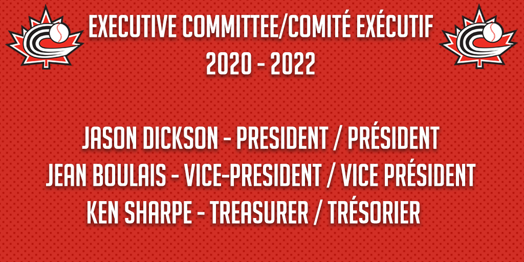 Un nouveau comité exécutif pour 2020-2022 chez Baseball Canada