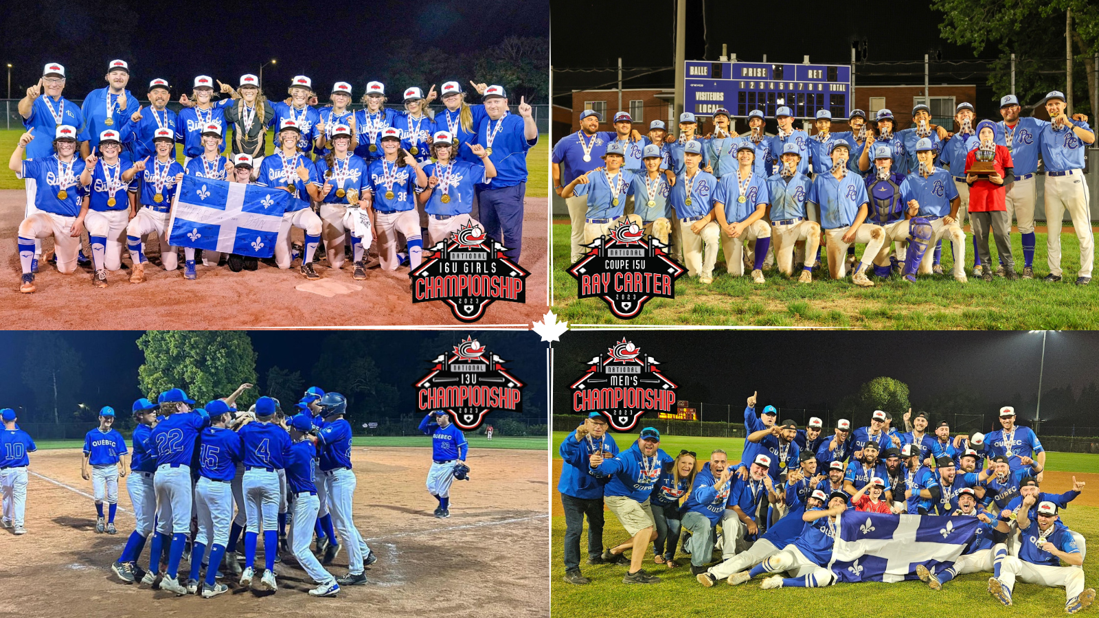 Champions crowned across four Baseball Canada National Championships